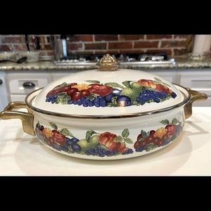 New! Porcelain Covered Steel Skillet by LincoWare. Strong. Easy Clean. Beautiful